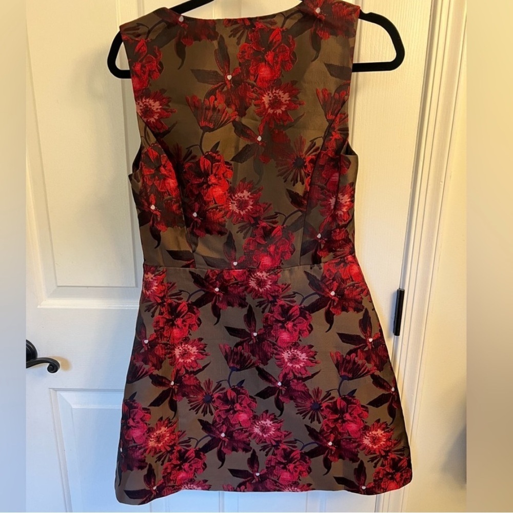 NWT! Anthropologie Endless Rose Square-Neck Jacquard Fit & Flare Mini Dress 🍟 - Picture 5 of 7